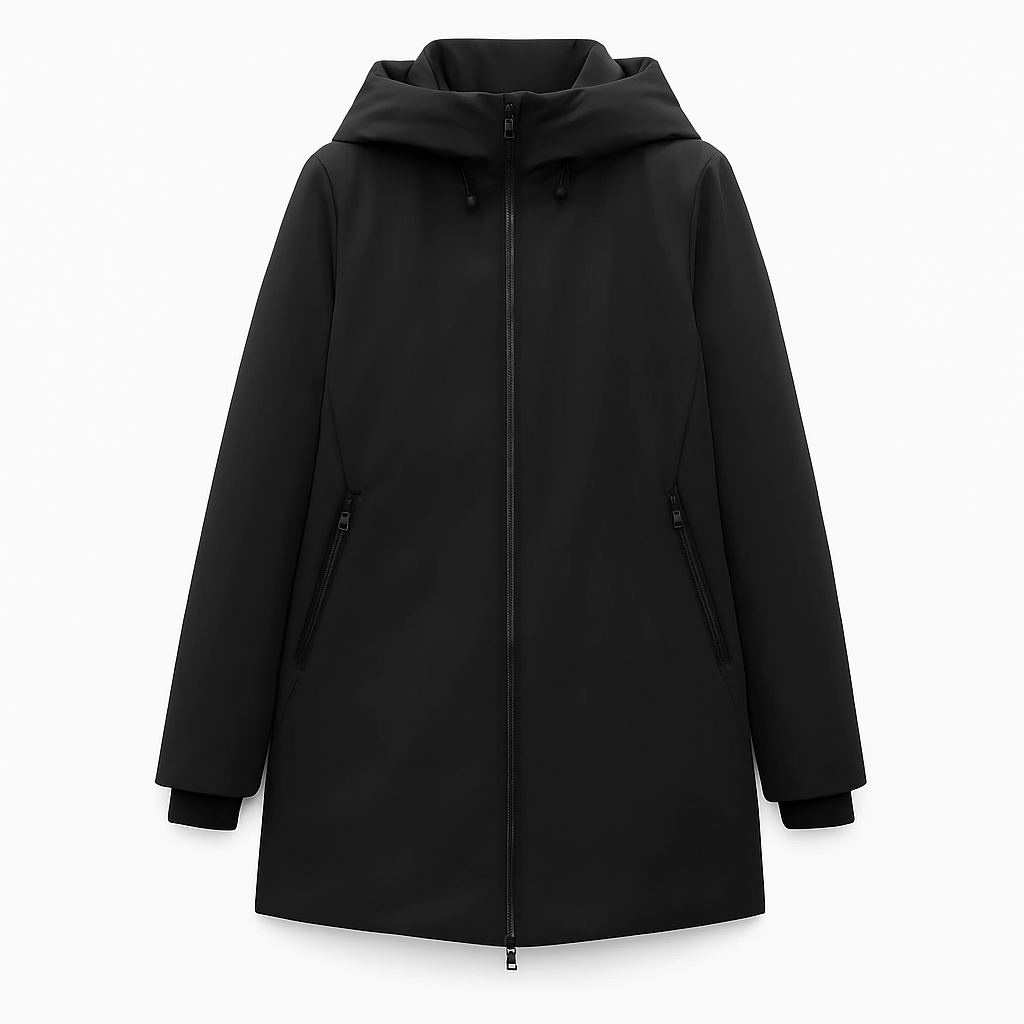 Black Water & Windproof Jacket - Long